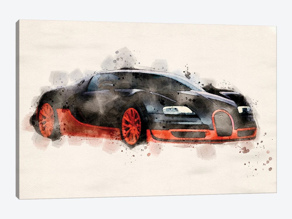 Bugatti Veyron II by Paul Rommer 1-piece Canvas Print