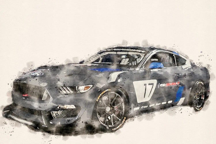 Ford Tuning In Watercolor