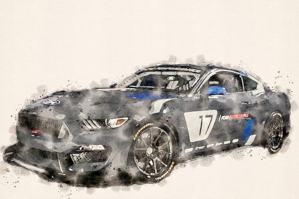 Ford Tuning In Watercolor