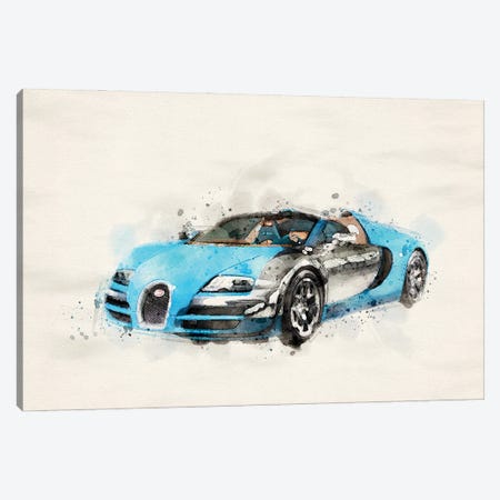 Bugatti Veyron VII Canvas Print #PUR5269} by Paul Rommer Art Print