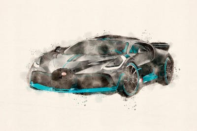 Bugatti Veyron IX by Paul Rommer framed canvas print