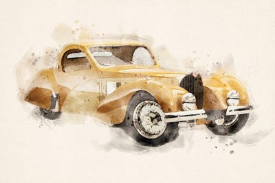 Bugatti Retro Vintage II by Paul Rommer canvas print