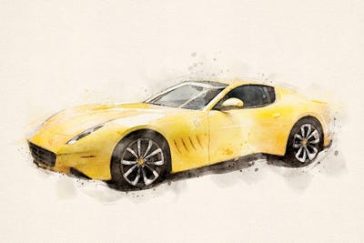 Ferrari Evo Silver by Paul Rommer framed canvas print