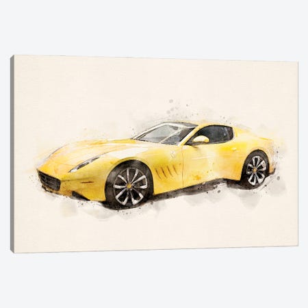 Ferrari Evo Silver Canvas Print #PUR5279} by Paul Rommer Canvas Wall Art