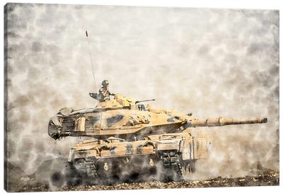 Tanks M60T Sabra Canvas Art Print - Military Vehicles