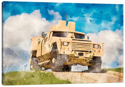 Armas Joint Light Tactical Vehicle Canvas Art Print - Military Vehicles