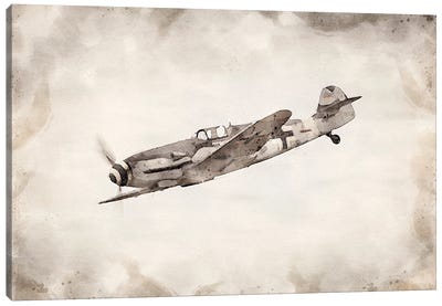 World War II Airplane Canvas Art Print - Tank Art