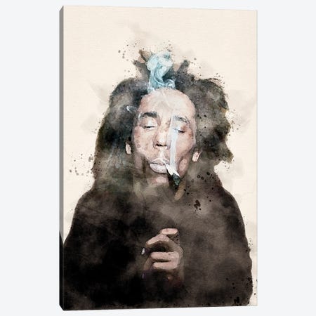Bob Marley Canvas Print #PUR5309} by Paul Rommer Canvas Art