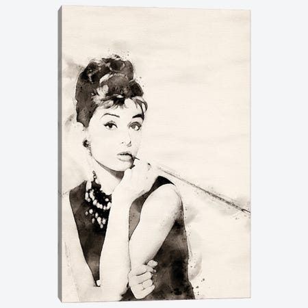 Audrey-Hepburn Canvas Print #PUR5310} by Paul Rommer Art Print