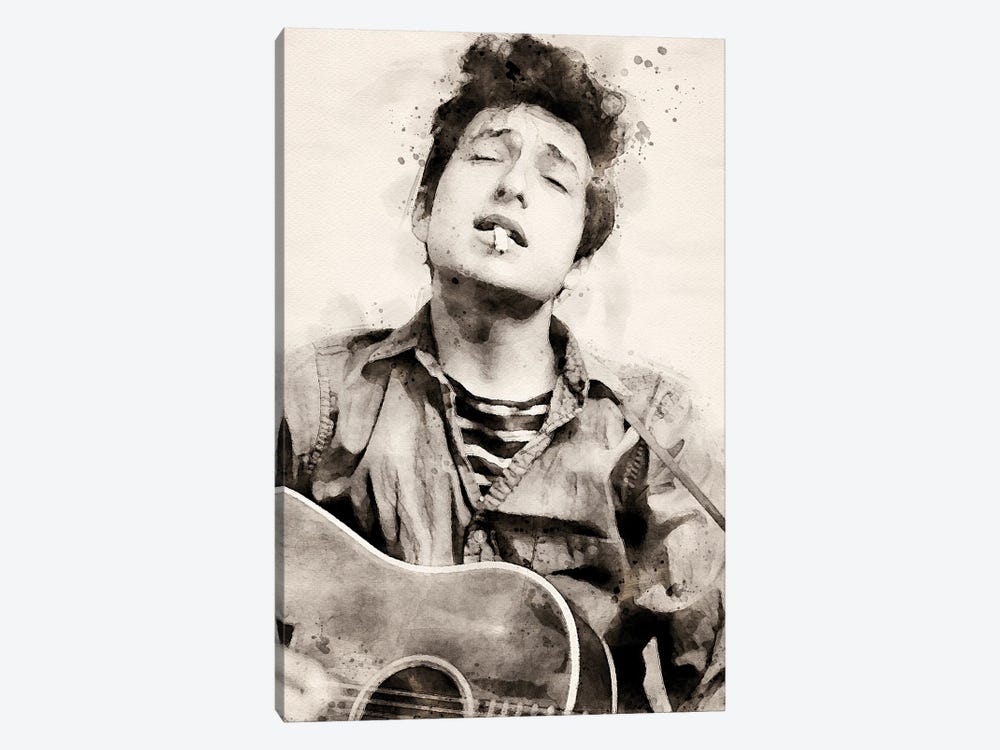 Bob Dylan by Paul Rommer 1-piece Canvas Art