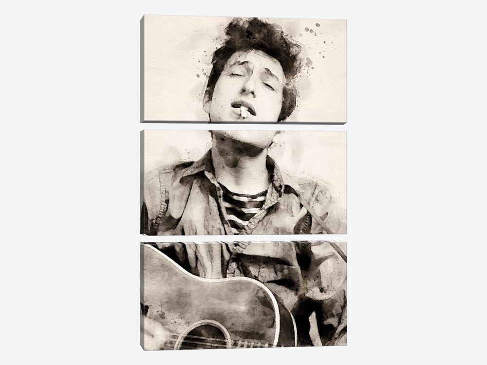 Bob Dylan by Paul Rommer 3-piece Canvas Art