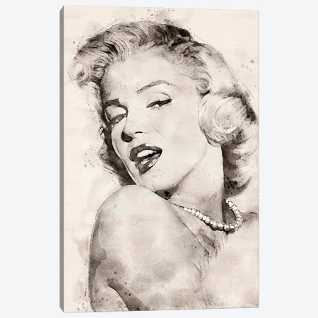 Marilyn Monroe Canvas Print #PUR5312} by Paul Rommer Art Print
