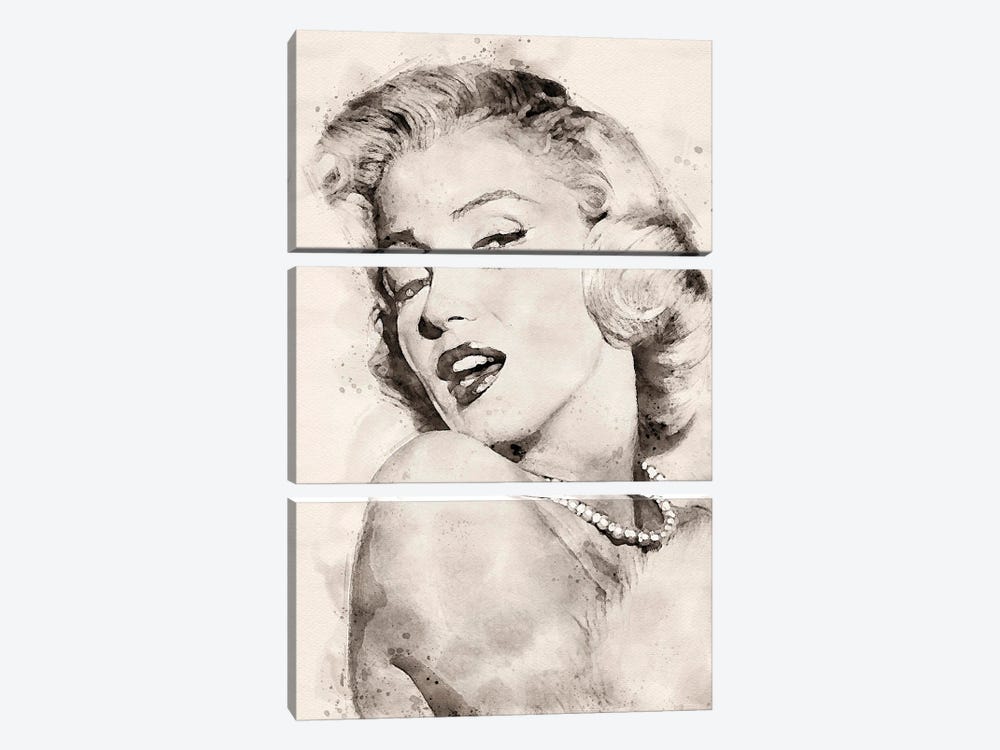 Marilyn Monroe by Paul Rommer 3-piece Art Print