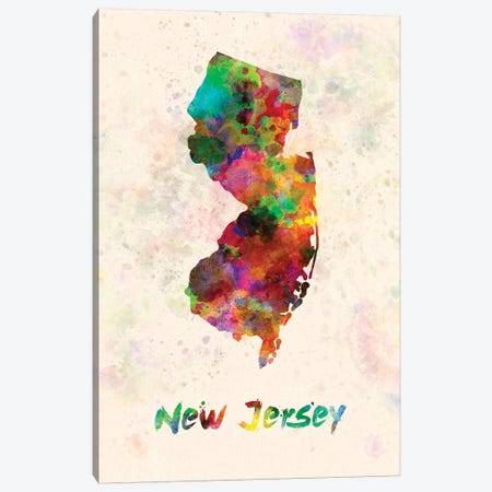 New Jersey Canvas Print #PUR531} by Paul Rommer Canvas Wall Art