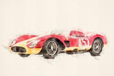 Ferrari  Retro Tuning MCMLVII by Paul Rommer multi panel art