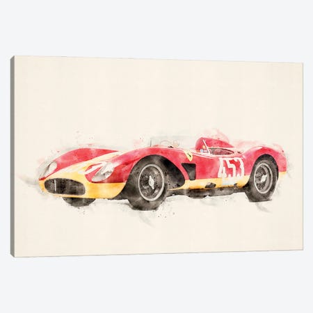 Ferrari  Retro Tuning MCMLVII Canvas Print #PUR5337} by Paul Rommer Canvas Wall Art