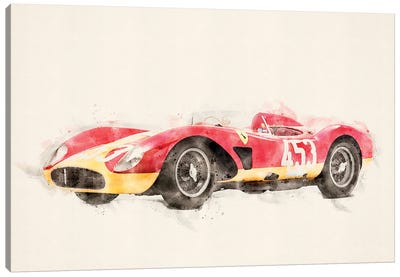 Ferrari  Retro Tuning MCMLVII Canvas Art Print - Ferrari