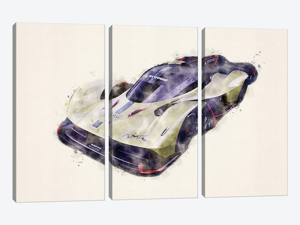 Aston Martin Valkyrie AMR Pro by Paul Rommer 3-piece Canvas Art