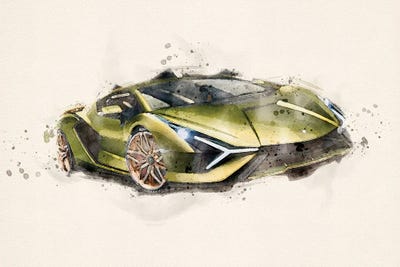 Lamborghini  v II by Paul Rommer canvas print