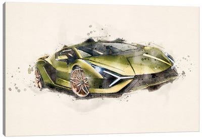 Lamborghini  v II Canvas Art Print - Lamborghini