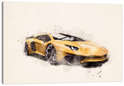 Lamborghini Aventador v II Canvas Art Print - Lamborghini