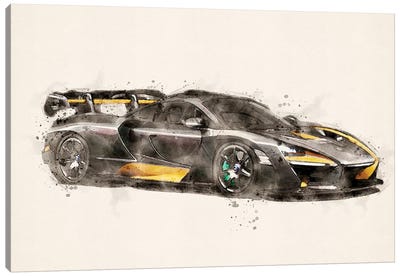 McLaren Senna Carbon Canvas Art Print