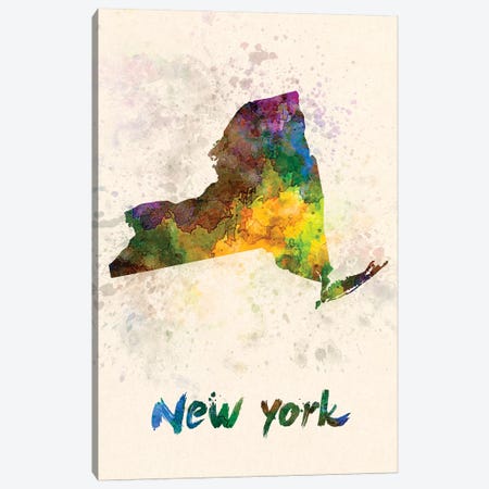 New York Canvas Print #PUR535} by Paul Rommer Art Print