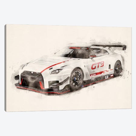 Nissan Tuning Nismo GT Canvas Print #PUR5360} by Paul Rommer Canvas Wall Art