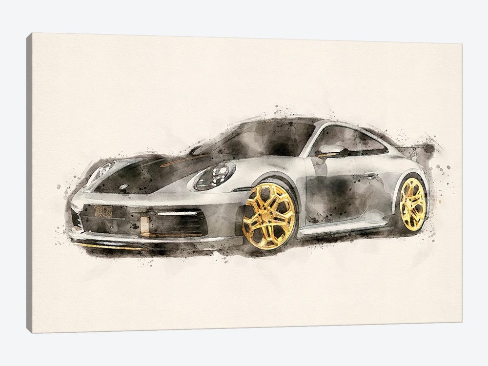 Porsche 911 V II by Paul Rommer 1-piece Canvas Artwork