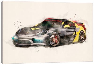 Porsche GT4 V II Canvas Art Print - Porsche