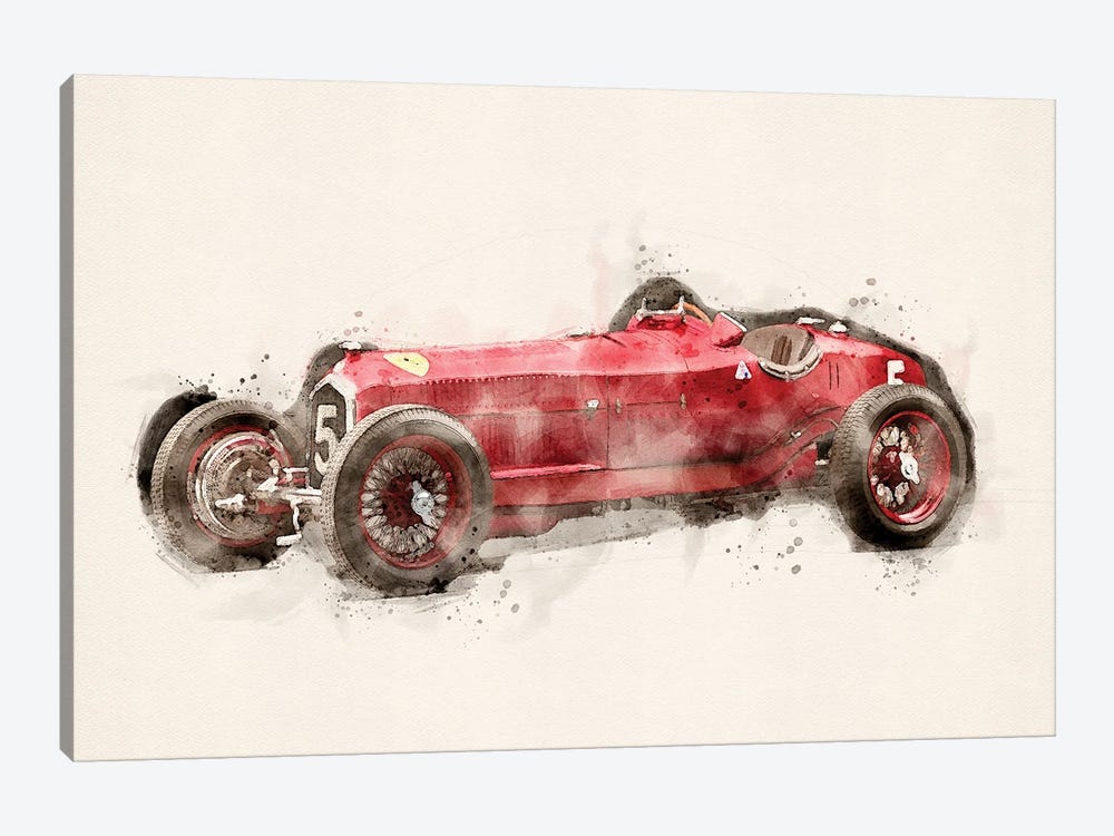 Alfa Romeo Retro V II by Paul Rommer 1-piece Canvas Art