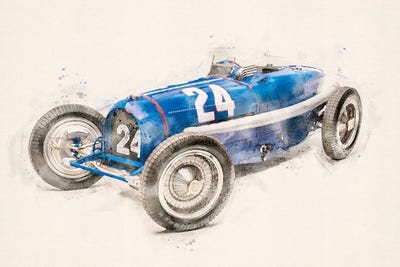 Bugatti Retro V II by Paul Rommer canvas print