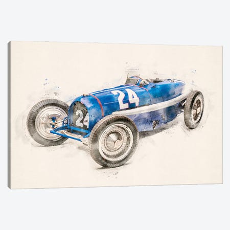 Bugatti Retro V II Canvas Print #PUR5367} by Paul Rommer Canvas Print