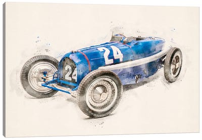 Bugatti Retro V II Canvas Art Print