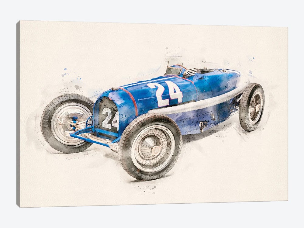 Bugatti Retro V II by Paul Rommer 1-piece Art Print