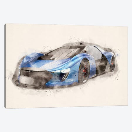 Tesla Motors V II Canvas Print #PUR5370} by Paul Rommer Canvas Print
