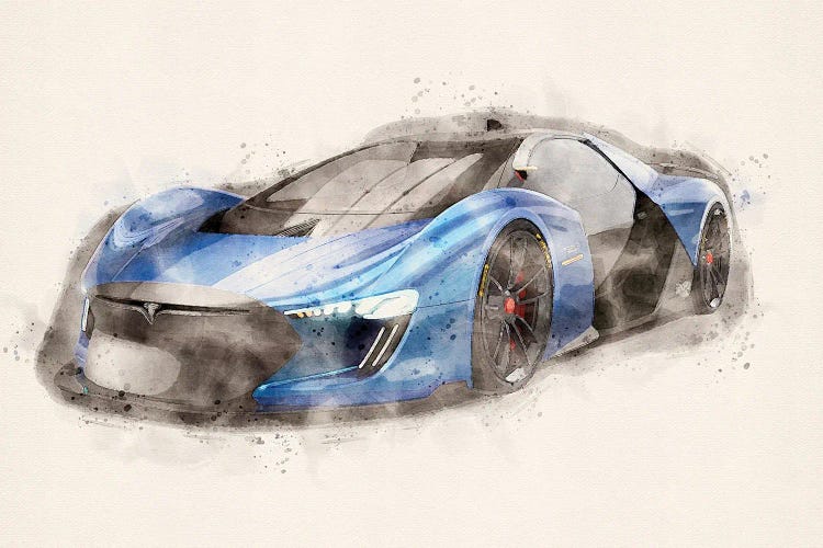 Tesla Motors V II by Paul Rommer wall art