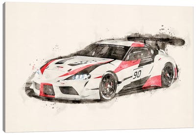 Toyota GR Supra Racing V II Canvas Art Print - Paul Rommer