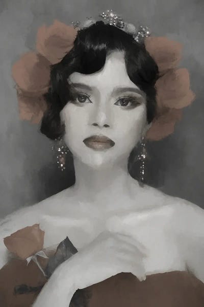 Color Pop Photography: Woman Vintage Watercolor II by Paul Rommer