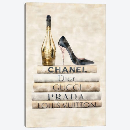 Framed Canvas Art (Champagne) - Louis Vuitton by Paul Rommer ( Fashion > Fashion Brands > Louis Vuitton art) - 26x18 in