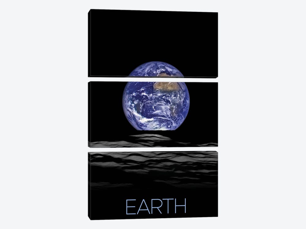 Earth Poster III by Paul Rommer 3-piece Canvas Wall Art