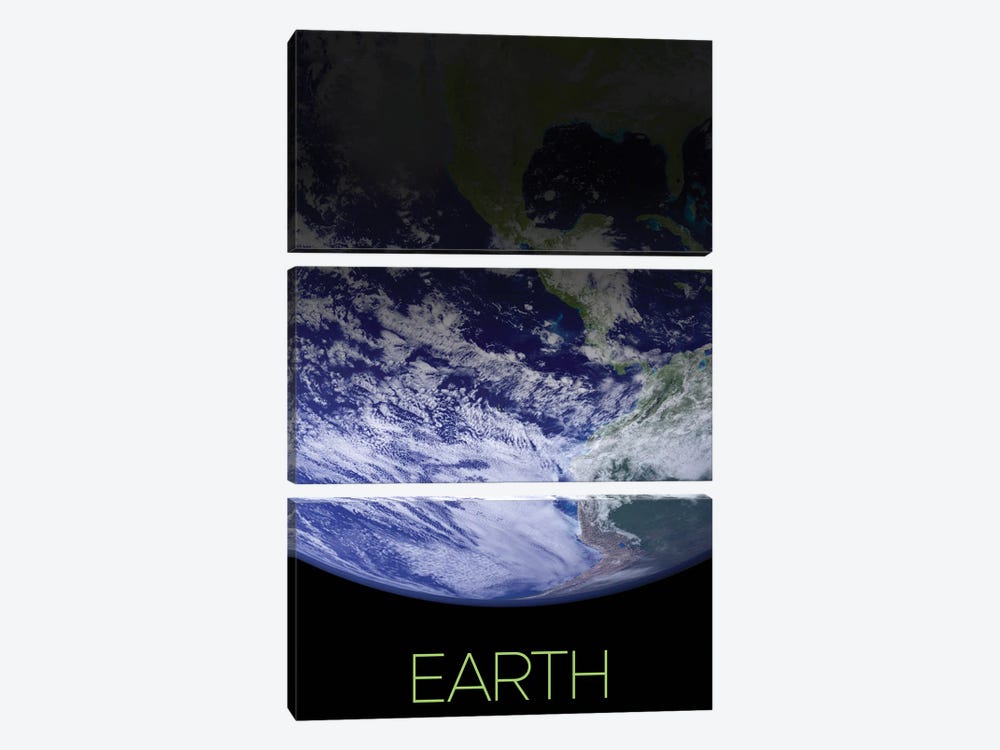 Earth Poster Vi by Paul Rommer 3-piece Canvas Wall Art