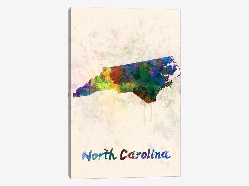 North Carolina by Paul Rommer 1-piece Canvas Art Print