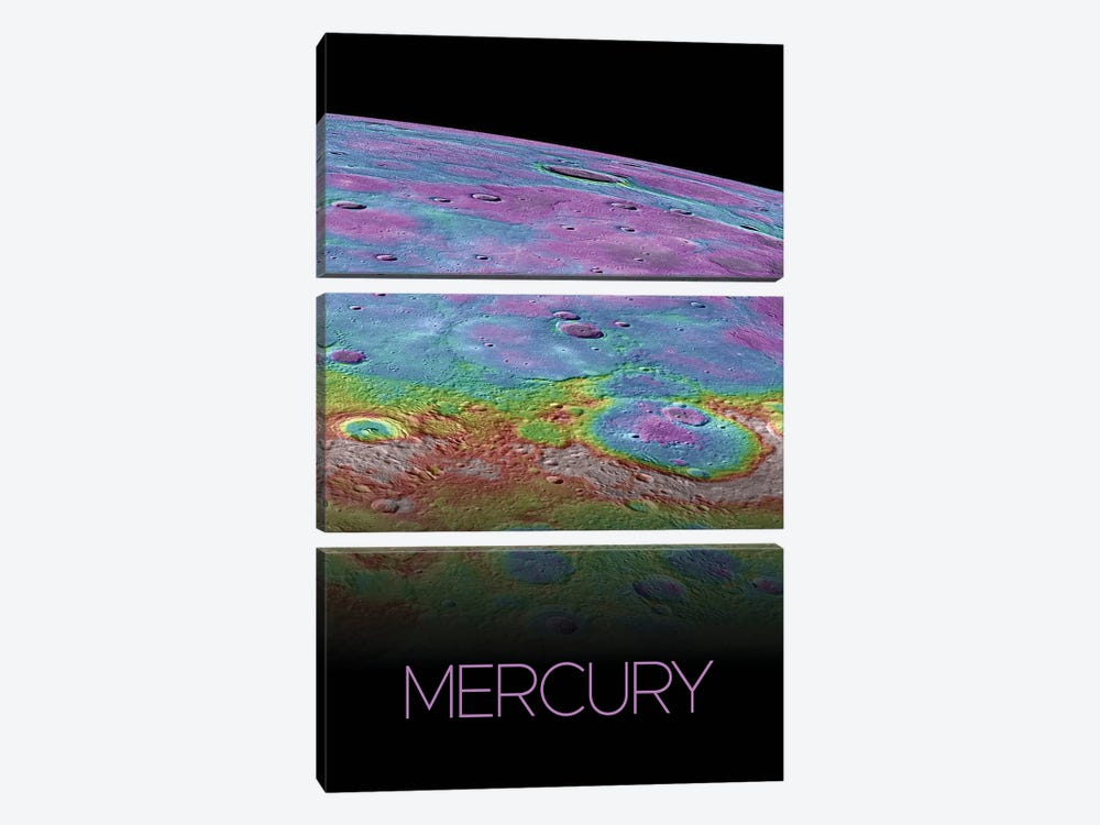 Mercury Poster III by Paul Rommer 3-piece Canvas Print