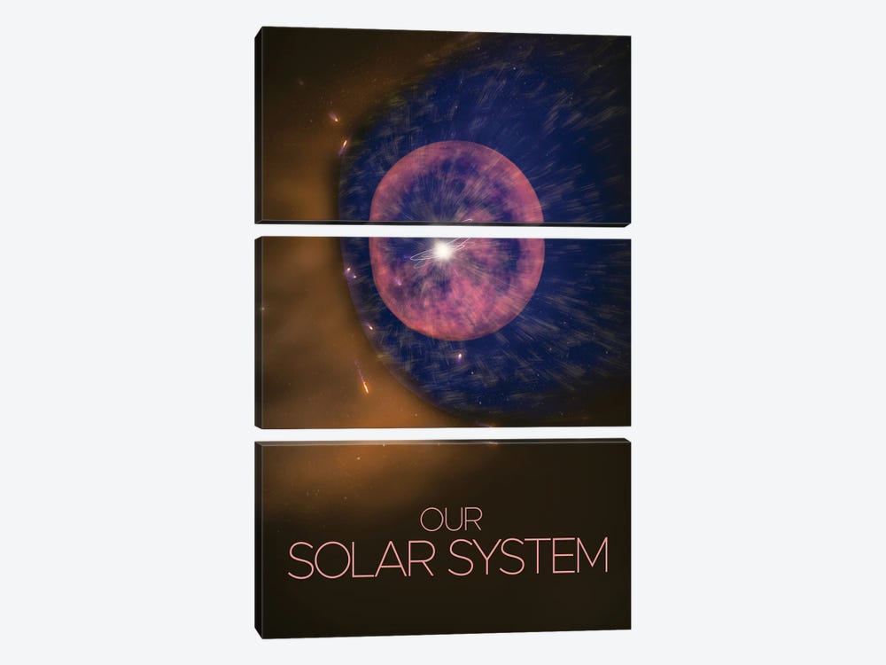 Our Solar System Poster by Paul Rommer 3-piece Canvas Art Print