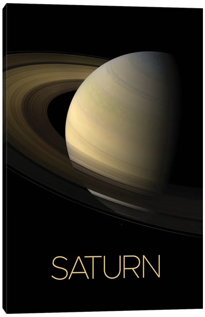 Saturn Poster I Canvas Art Print - Saturn Art