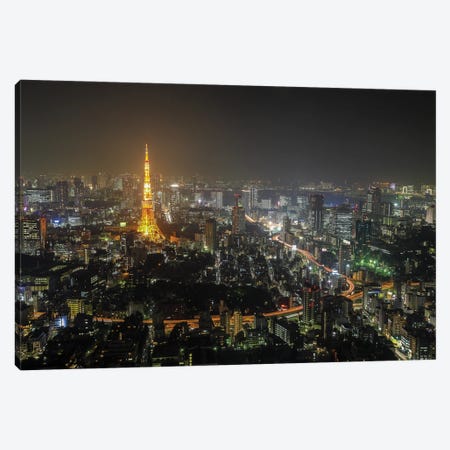 Tokyo City Canvas Print #PUR5523} by Paul Rommer Canvas Wall Art