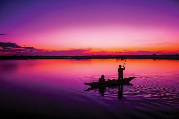 Lake Sunrises & Sunsets: Fishermen In Vietnam II by Paul Rommer