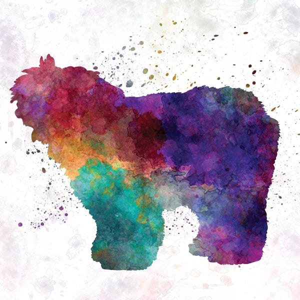 Other Breeds: Old English Sheepdog Bobtail In Watercolor by Paul Rommer