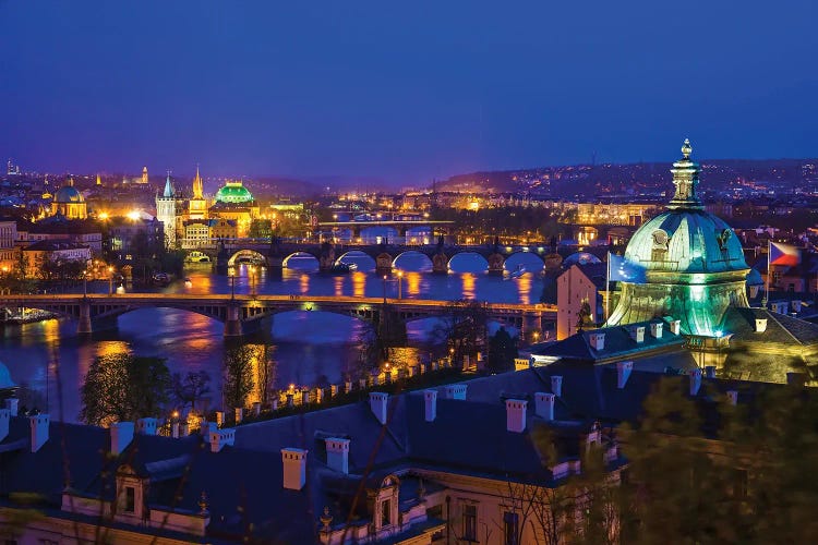 View On Prague Bridges Czech-Republic